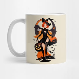 Enchanted Harvest: Witches' Pumpkin Gathering Halloween 🎃 Mug